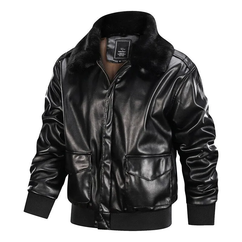 West Louis™ American Soft Air Force Pilot Leather Jacket