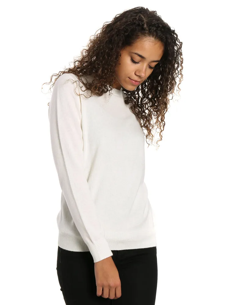 Zainuno Moizni Women's 100% Cashmere Classic Crew Neck Sweater