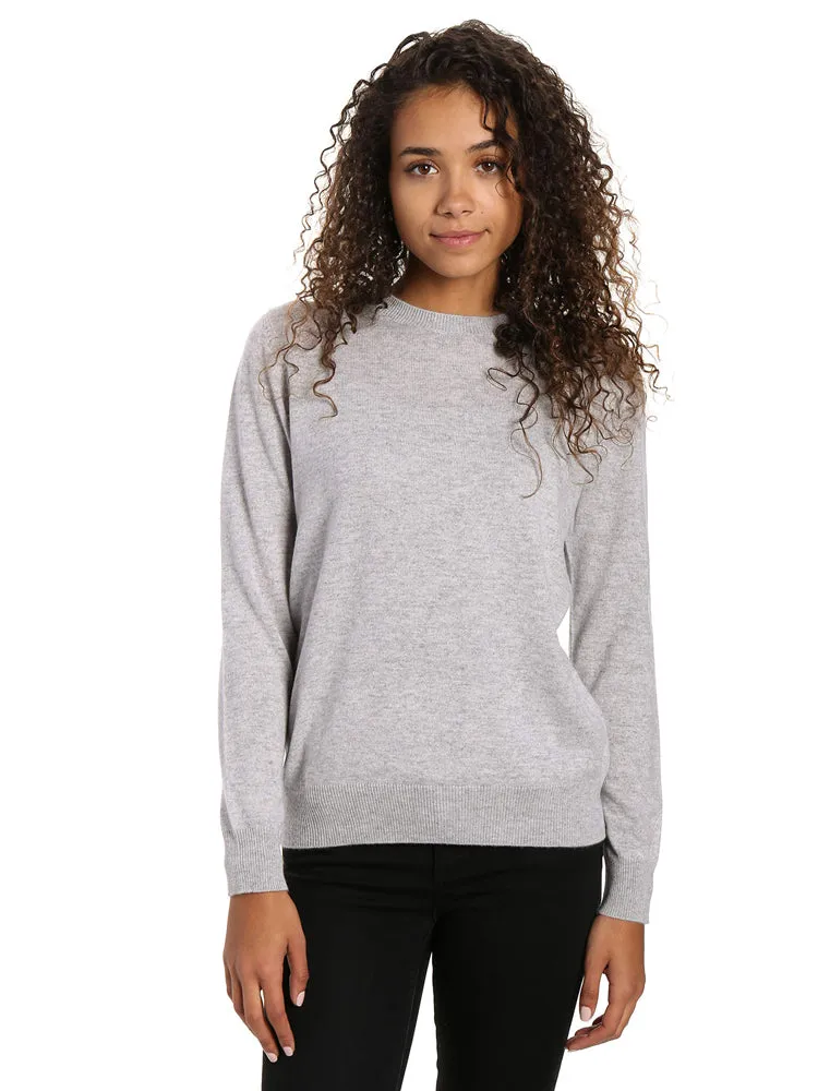 Zainuno Moizni Women's 100% Cashmere Classic Crew Neck Sweater